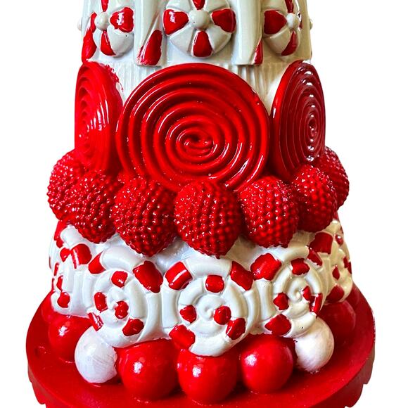 Red & White Candyland Christmas Tree with Peppermints & Candy Canes 18in New - Picture 3 of 15